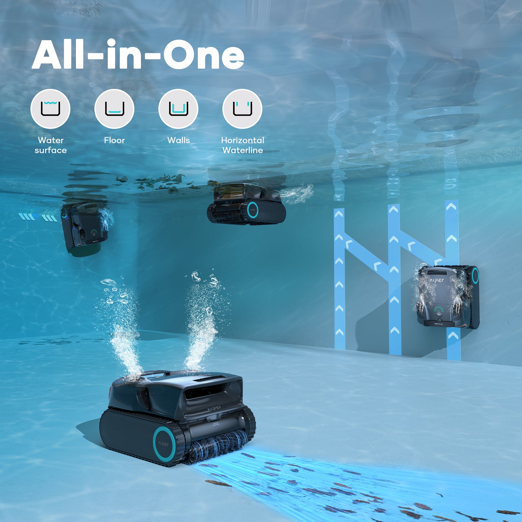 Aiper Scuba X1s Pro Max Cordless Robotic Pool Cleaner & HydroComm Pure Bundle (Coming Soon)