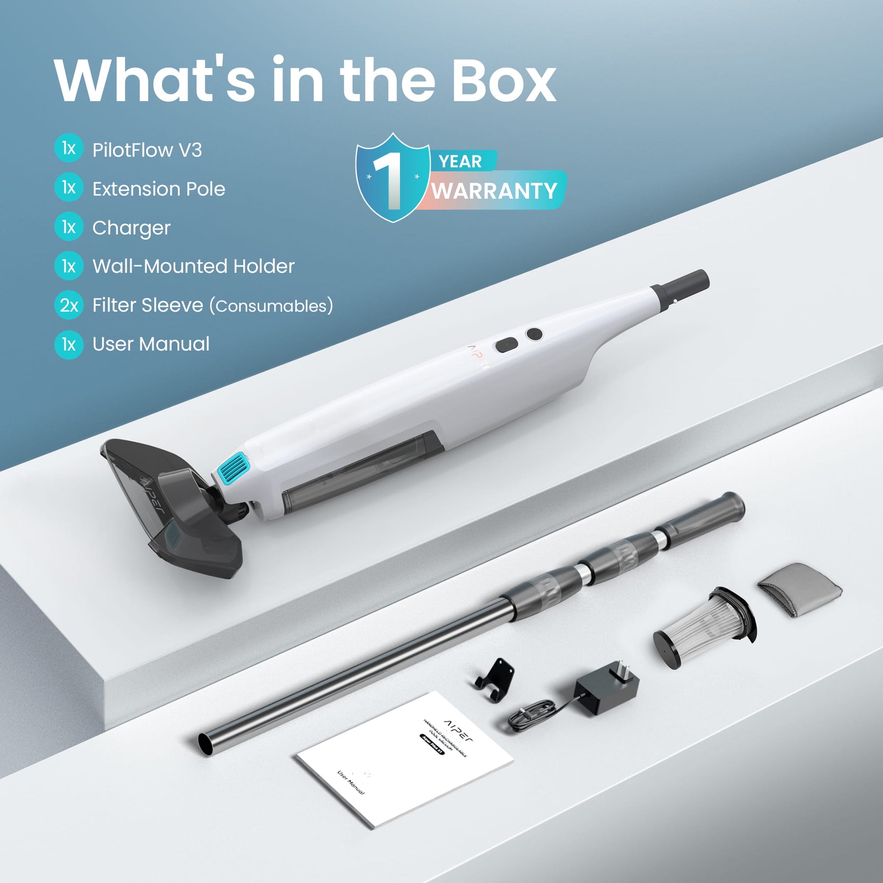 Aiper PilotFlow V3 Cordless Pool Vacuum