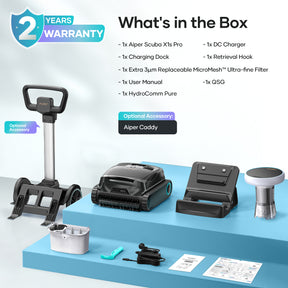 Aiper Scuba X1s Pro Cordless Robotic Pool Cleaner & HydroComm Pure Bundle (Coming Soon)