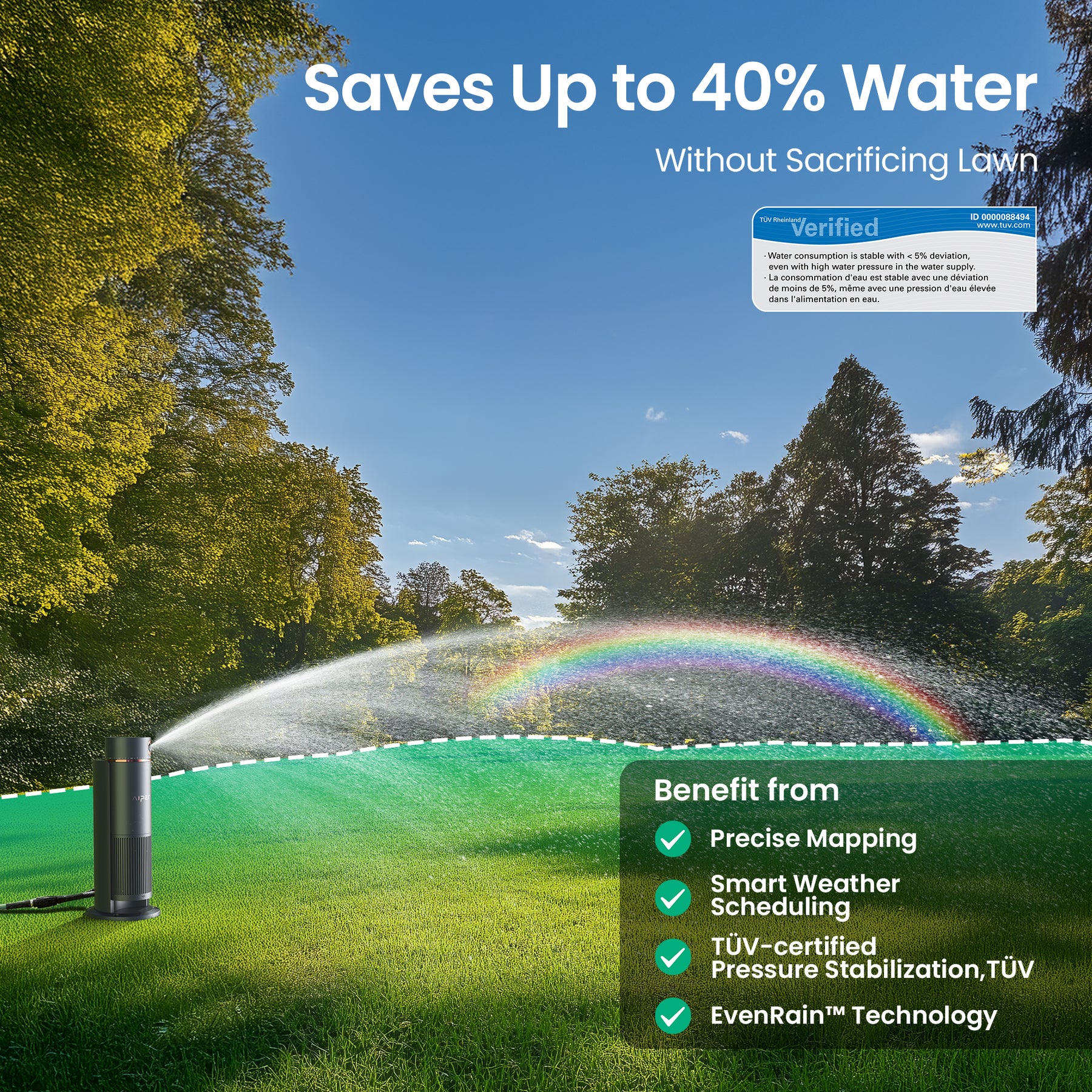 IrriSense 2, 4-in-1 Smart Sprinkler & Irrigation System